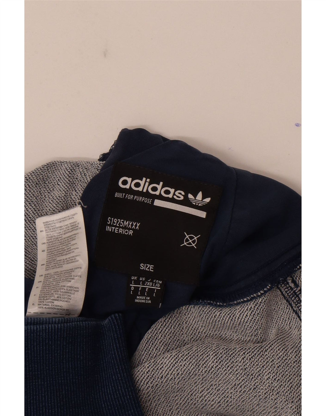 Adidas Pantalon de survêtement pour homme en coton à rayures bleues