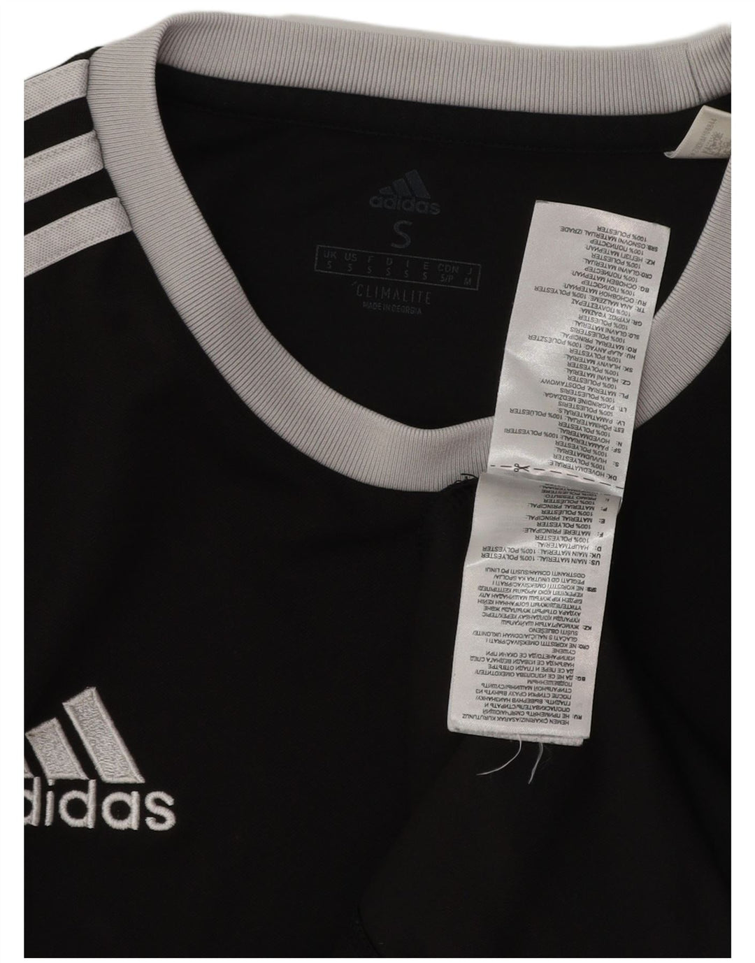 ADIDAS Hommes Climalite T-Shirt Haut Petit Noir Polyester