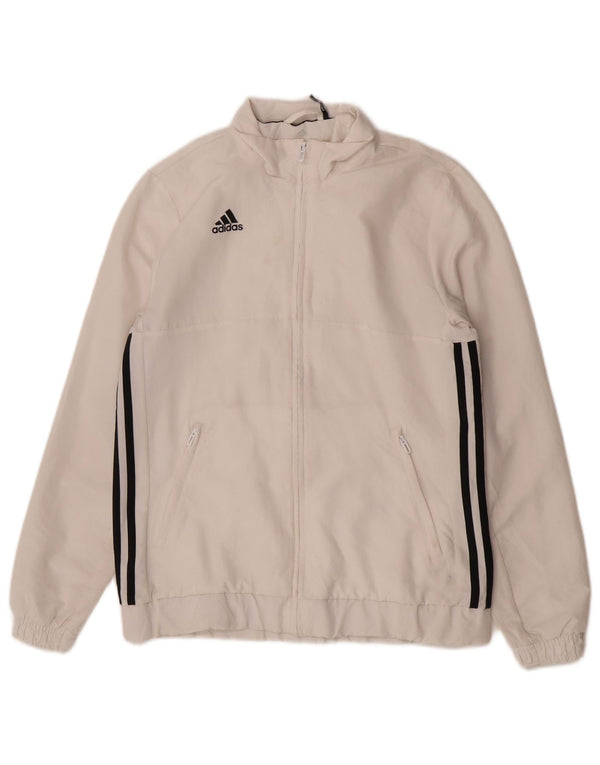 Adidas Veste de survêtement coupe régulière pour femme UK 12/14 Medium Blanc Sports