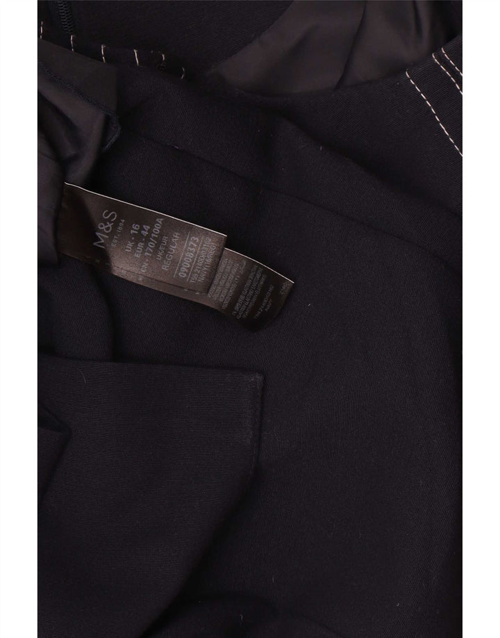 Marks & Spencer Robe fourreau pour femme UK 16 Large Bleu Marine Polyester