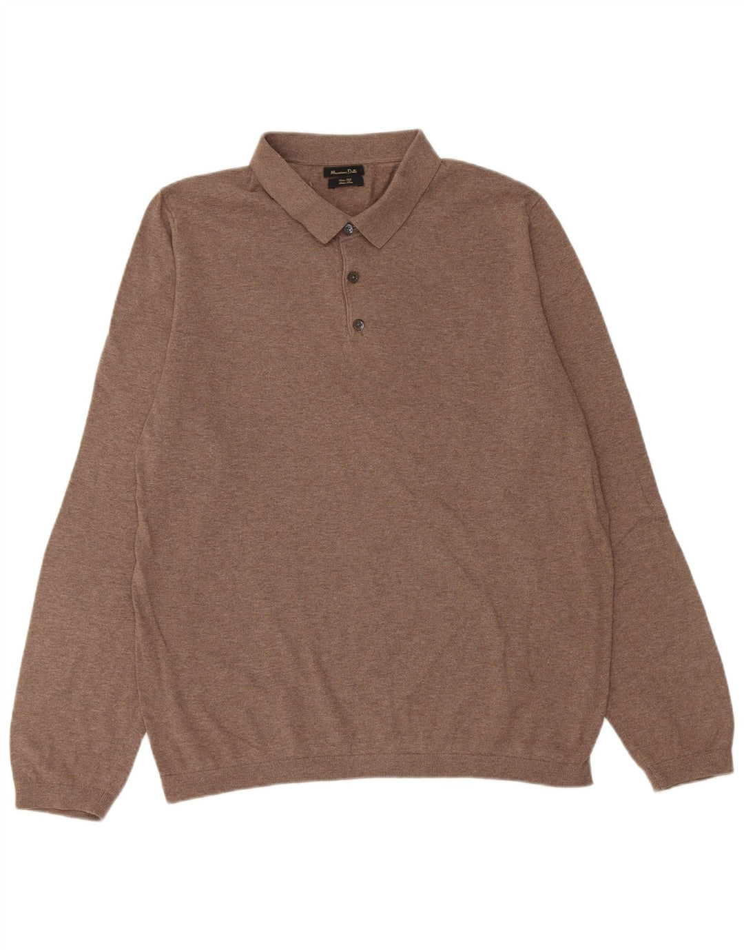 Massimo Dutti Pull col polo pour homme Marron Taille L