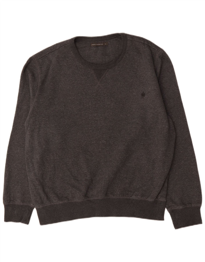 French Connection Sweat-Shirt Homme XL Gris Coton