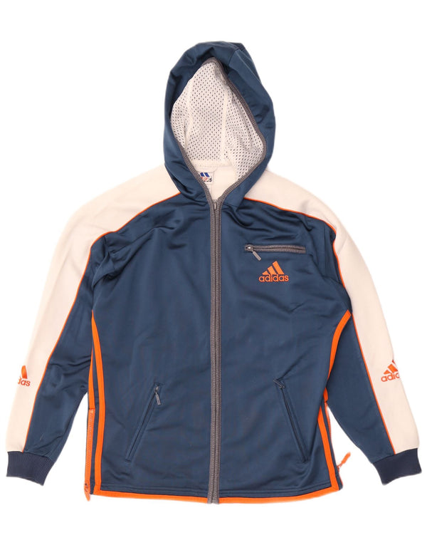 Adidas Veste de Survêtement à Capuche Garçon 13-14 Ans Bleu Colorblock