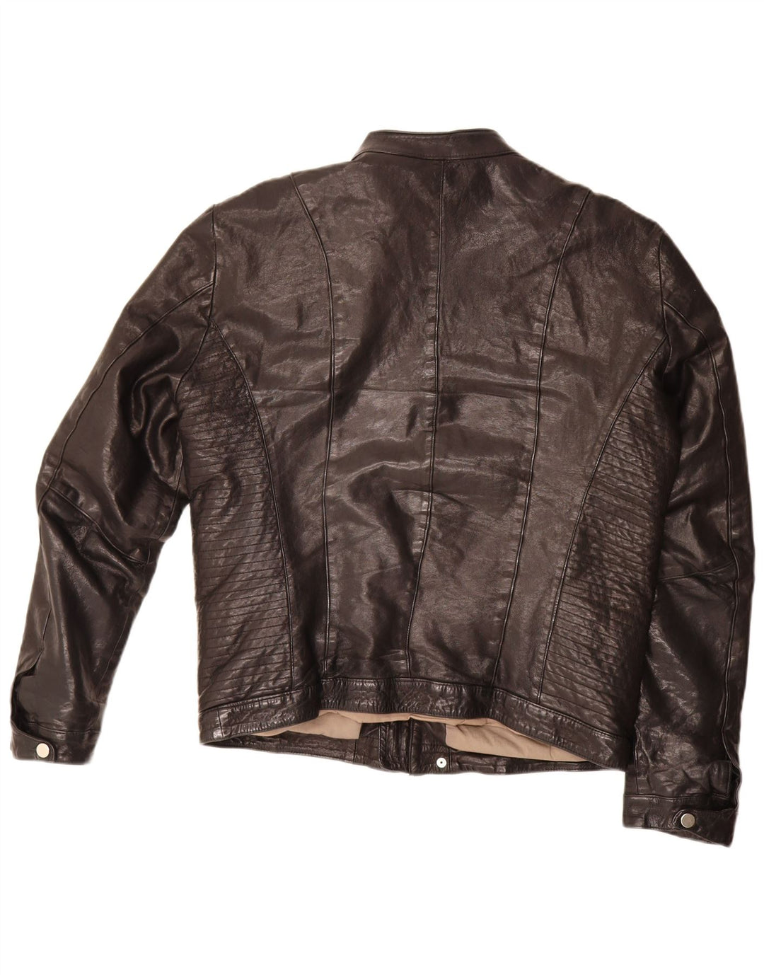 Masterpelle Veste de course en cuir pour homme UK 40 Grand cuir noir
