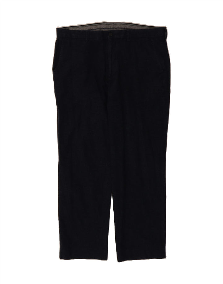 MARKS & SPENCER Mens Regular Chino Trousers W36 L28 Navy Blue Cotton Vintage Marks & Spencer and Second-Hand Marks & Spencer from Messina Hembry 