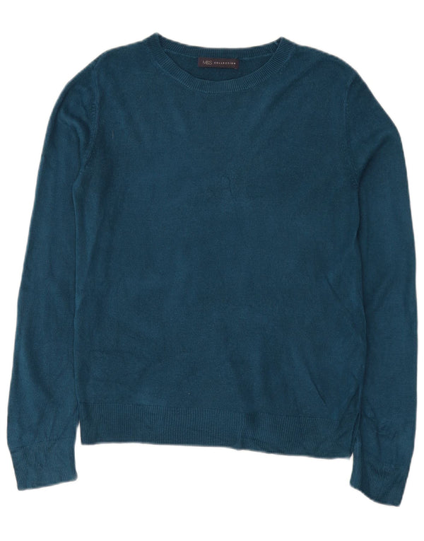 Marks & Spencer Pull col bateau pour femme UK 10 Small Bleu marine