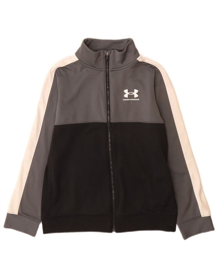 Under Armour Veste de survêtement pour garçon 9-10 ans Noir moyen colour block