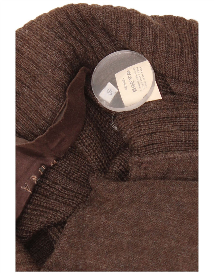 Ashwell Cardigan Homme Pull IT 50 Marron Moyen Laine Vierge