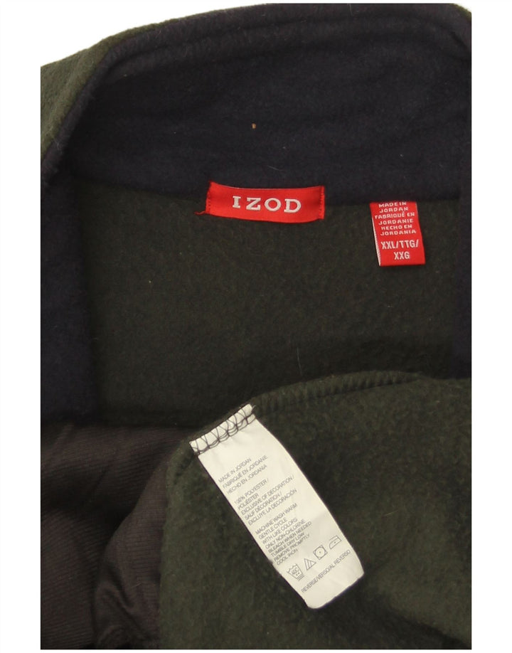 IZOD Gilet Polaire Homme UK 44 2XL Kaki Polyester