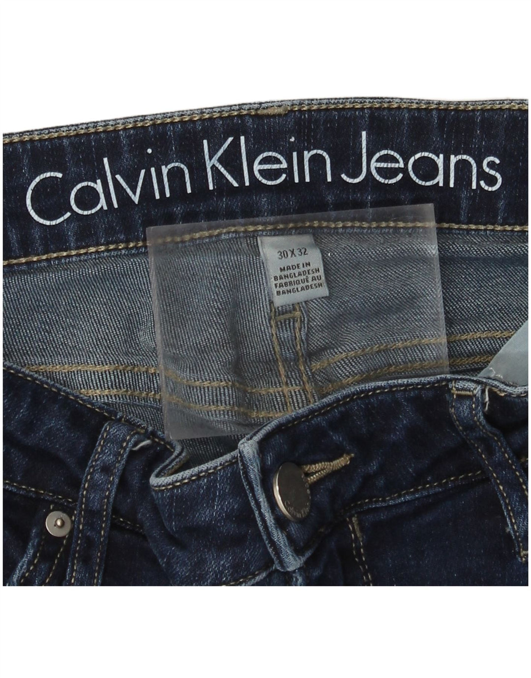 Calvin Klein Jean droit femme W30 L32 bleu marine