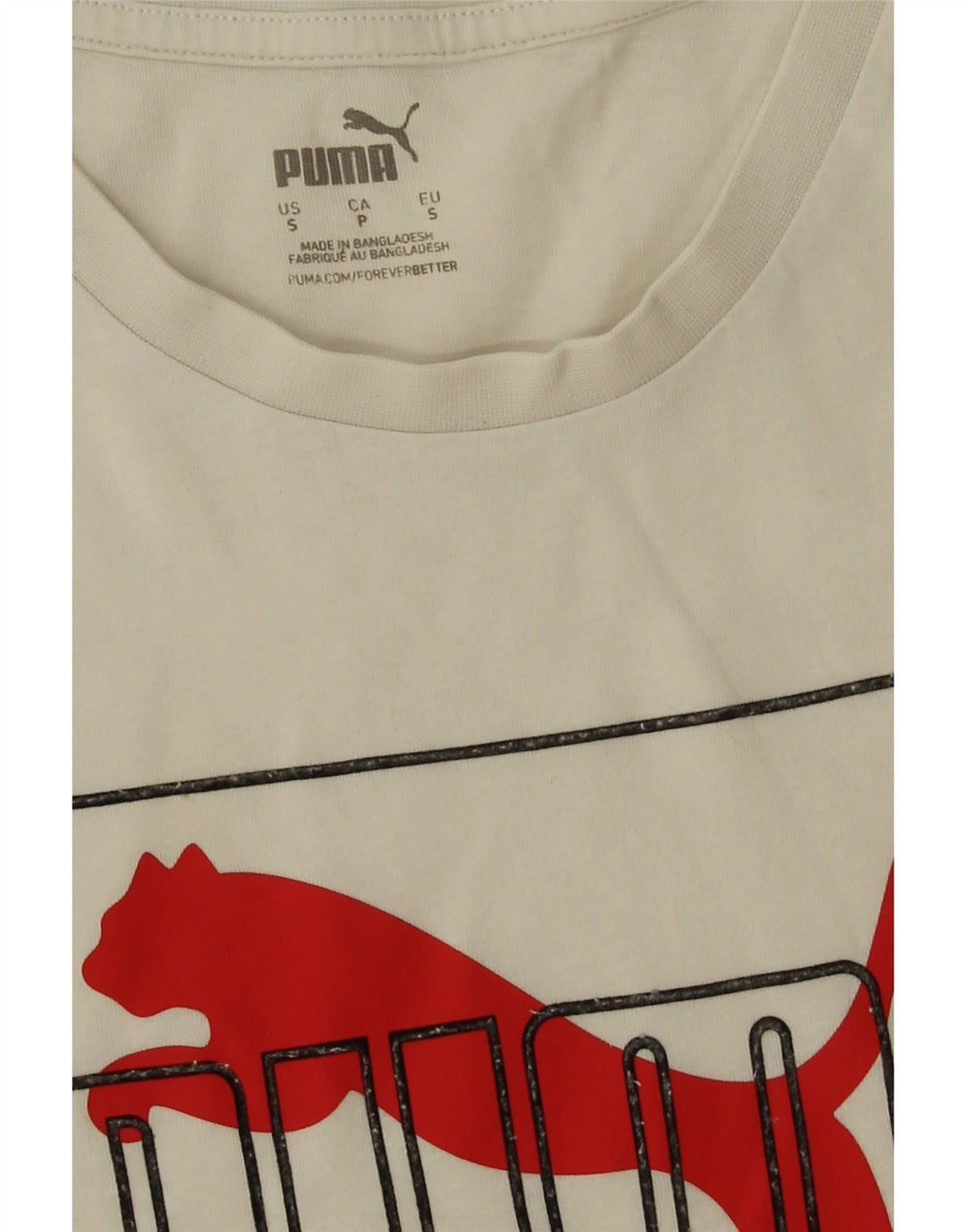 Puma T-Shirt Graphique Homme Petit Blanc Coton