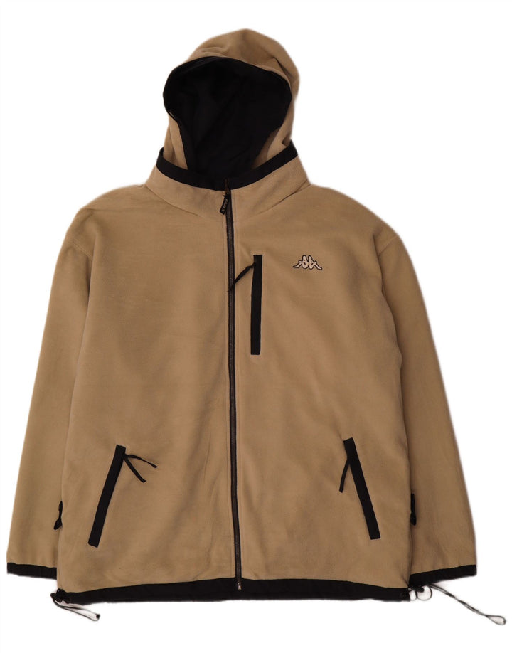 Kappa Veste réversible à capuche pour homme UK 40 Large Bleu marine Polyester