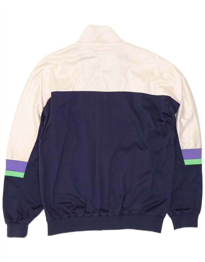 Asics Veste de survêtement graphique pour homme IT 56 XL Bleu marine Colourblock