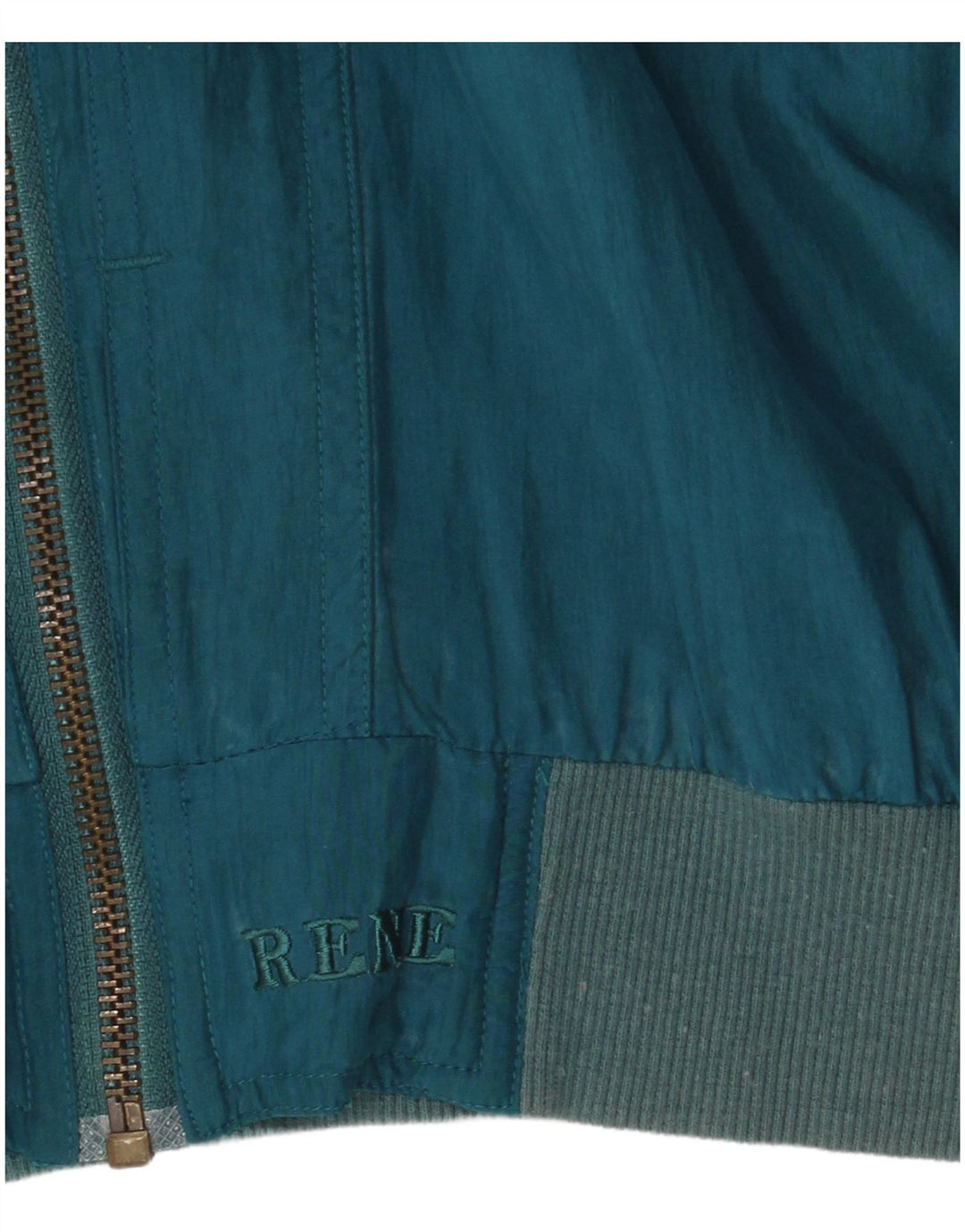 Rene Veste Bomber Homme UK 38 Bleu Moyen Soie