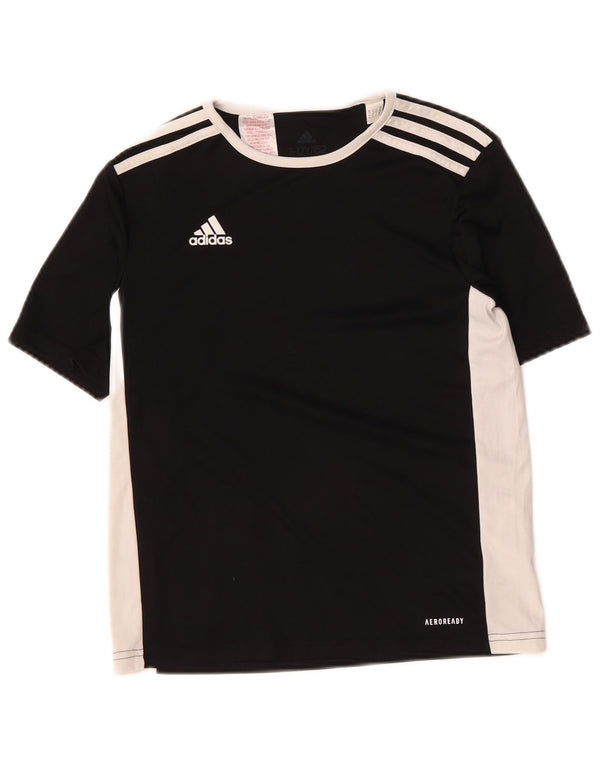 Adidas Garçons Aeroready T-Shirt Top 11-12 ans Noir Colorblock Polyester