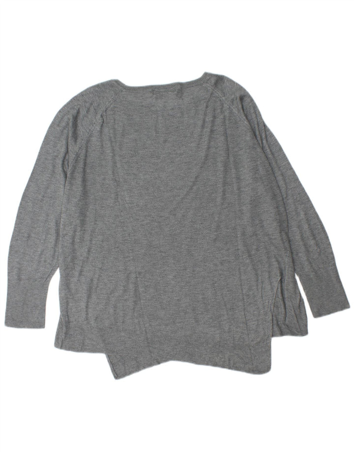 Zara Pull surdimensionné à col bateau pour femme UK 16 Large Gris