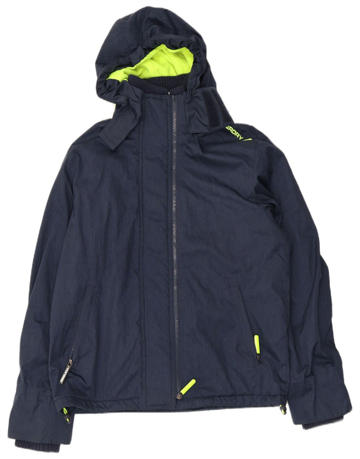 Superdry Veste coupe-vent graphique pour hommes UK 40 Large Bleu marine