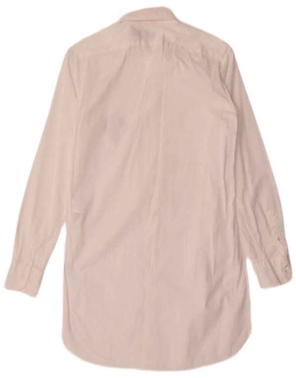 Polo Ralph Lauren Robe chemise surdimensionnée à manches longues pour femme US 00 2XS Blanc