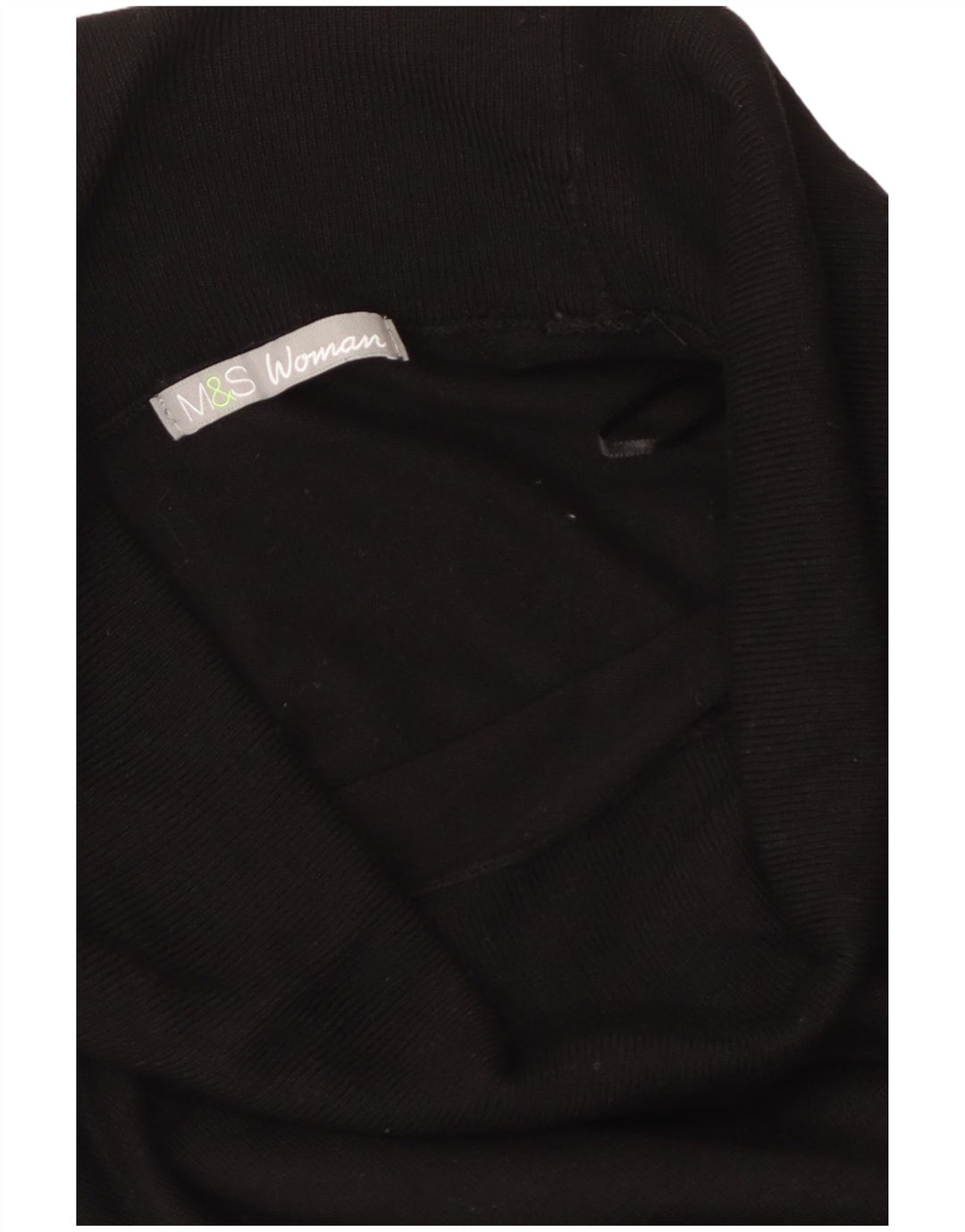 MARKS & SPENCER Pull col roulé pour femme UK 12 Noir moyen