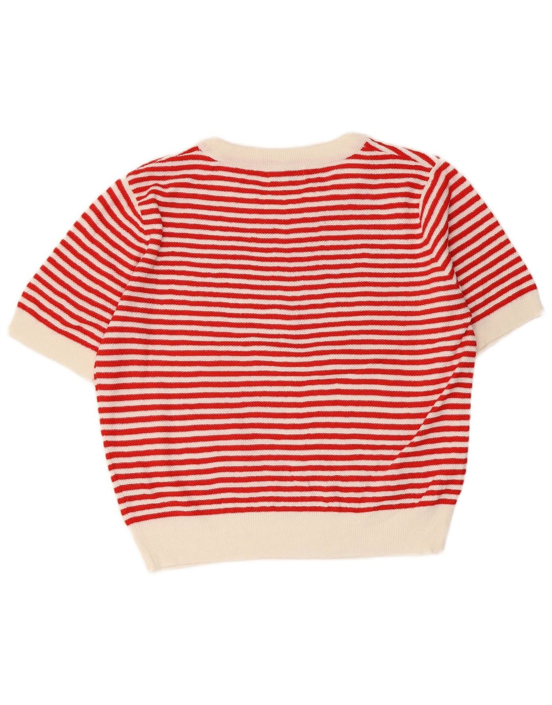 PEPALOVES Pull à col rond pour femme UK 14 Rayé rouge moyen