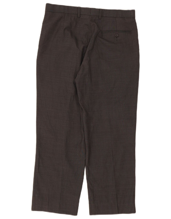 Marks & Spencer Pantalon de costume droit coupe ajustée pour homme W32 L26 Gris laine
