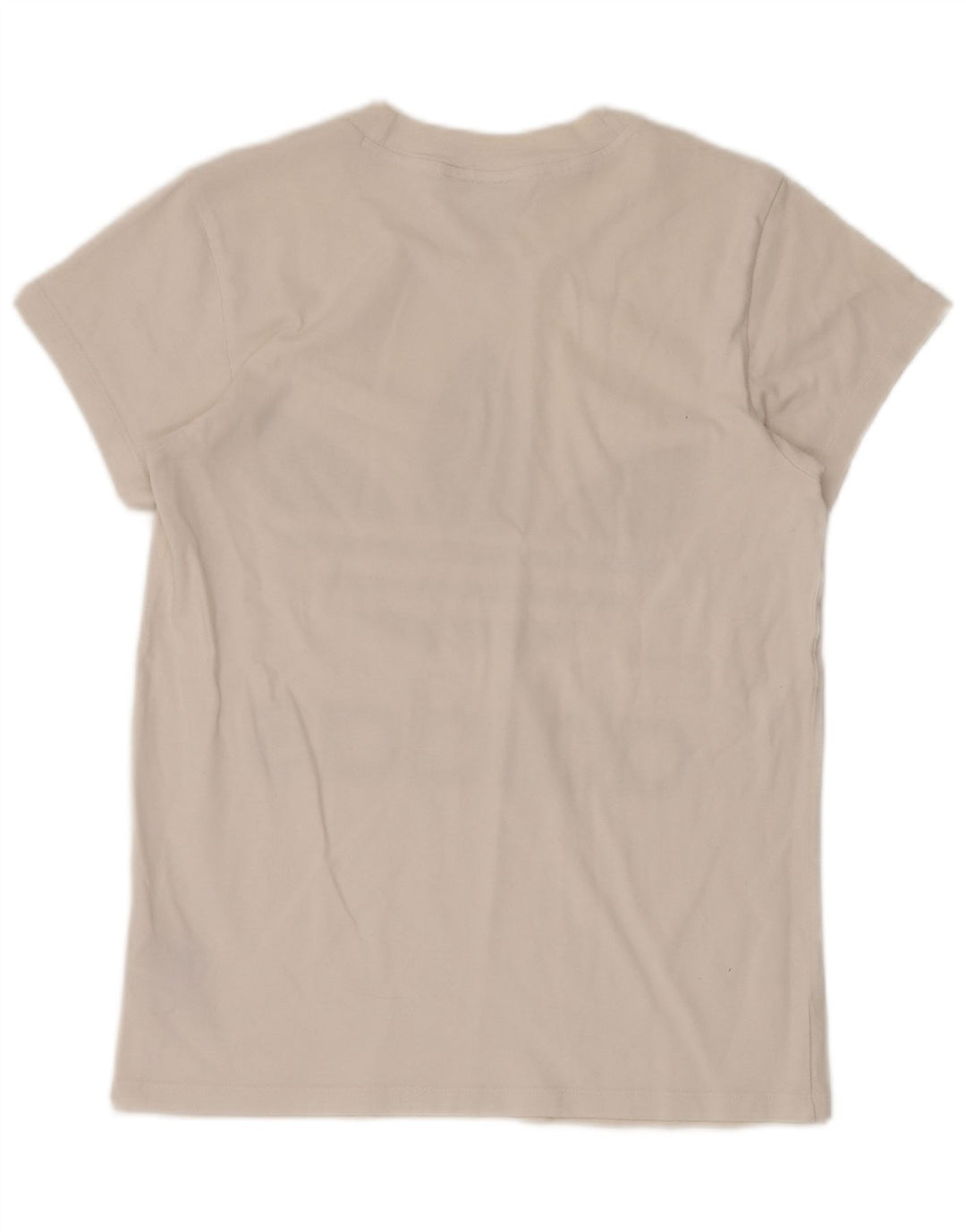 ADIDAS T-shirt graphique surdimensionné pour femme UK 2 2XS Coton blanc