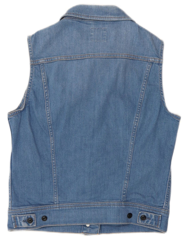 Lee Gilet en jean pour femme UK 12 Bleu moyen Coton