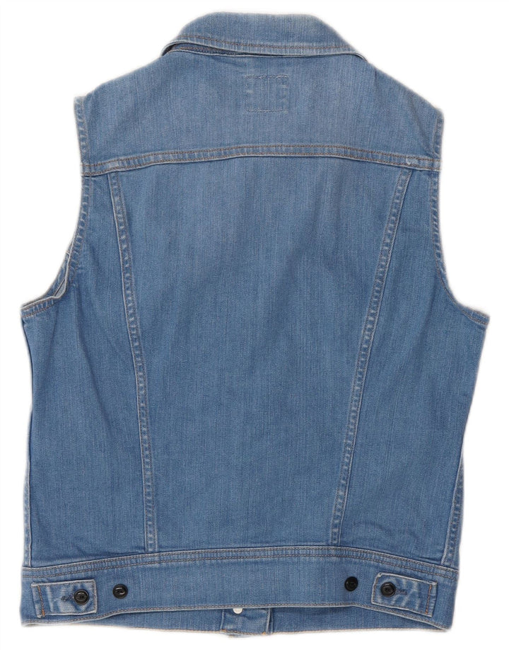 Lee Gilet en jean pour femme UK 12 Bleu moyen Coton