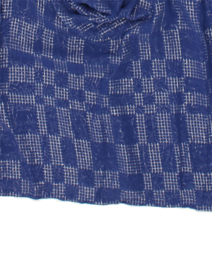 VINTAGE Womens Long Sleeve Blouse Top EU 46 XL Blue Check Viscose | Vintage Vintage | Thrift | Second-Hand Vintage | Used Clothing | Messina Hembry 
