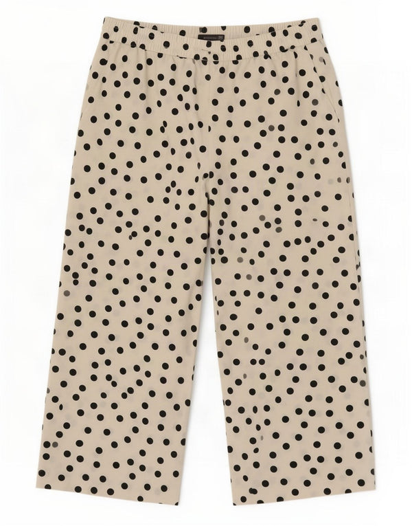 Marks & Spencer Pantalon court pour femme UK 16 Large W34 L26 Blanc à pois