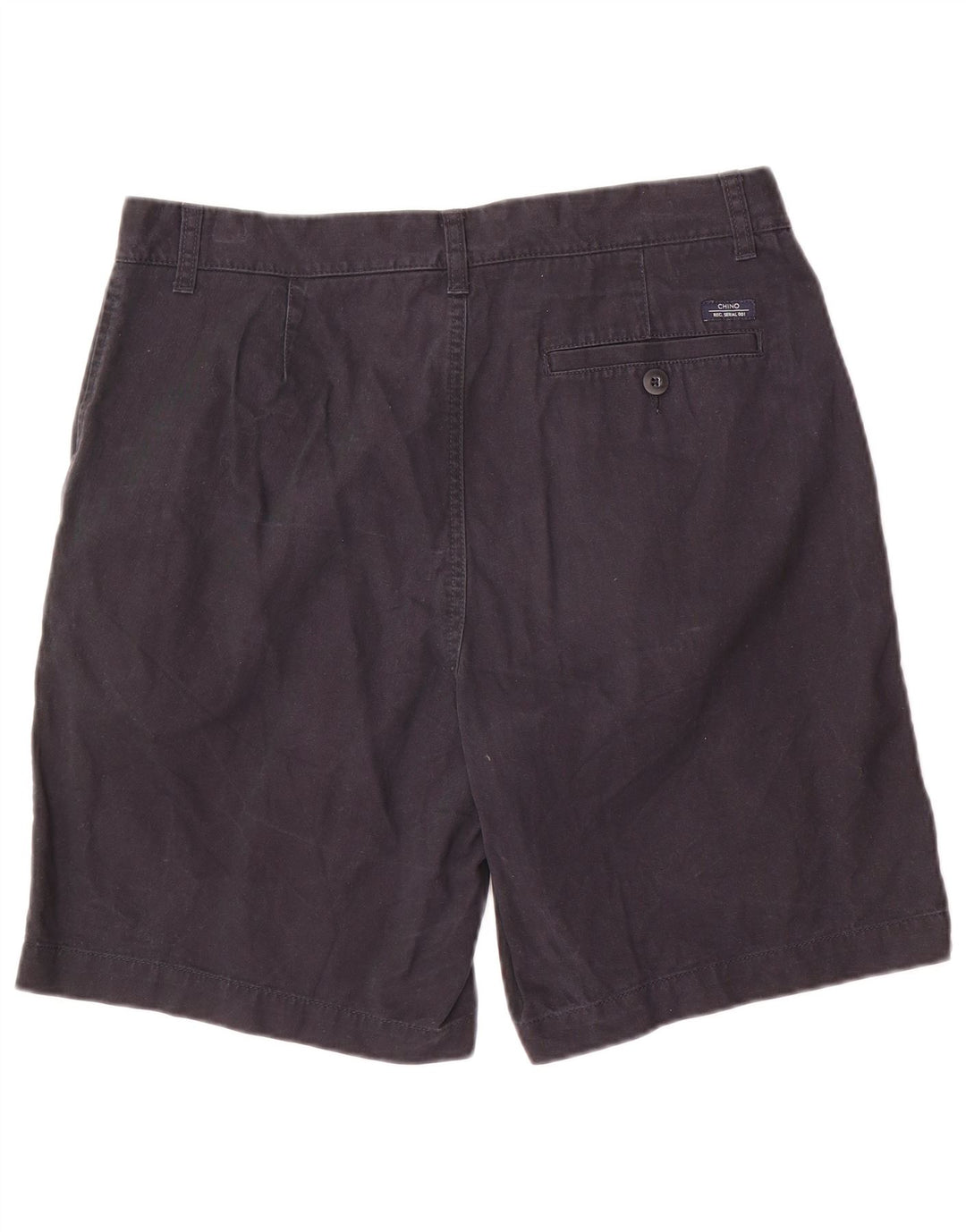 Marks & Spencer Short Chino Homme W34 Large Bleu Marine Coton