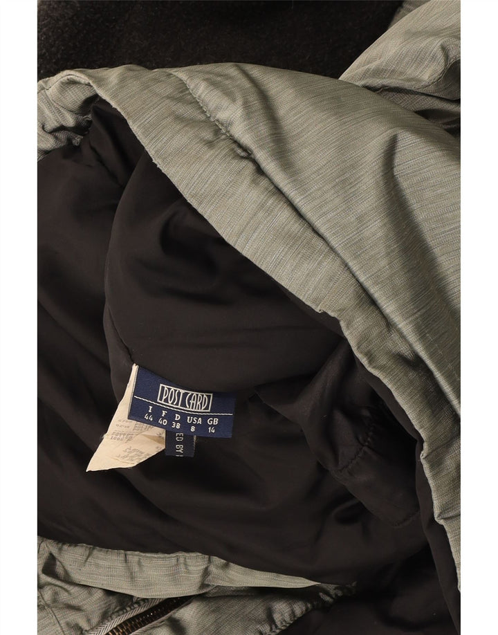 POST CARD Womens Hooded Windbreaker Jacket UK 14 Medium Grey Winter Vintage Post Card and Second-Hand Post Card from Messina Hembry 