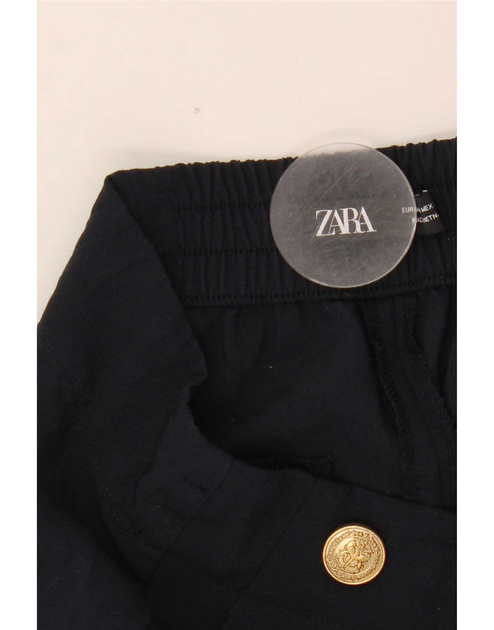 Zara Pantalon Chino Fuselé Femme Moyen W28 L26 Bleu Marine Polyester