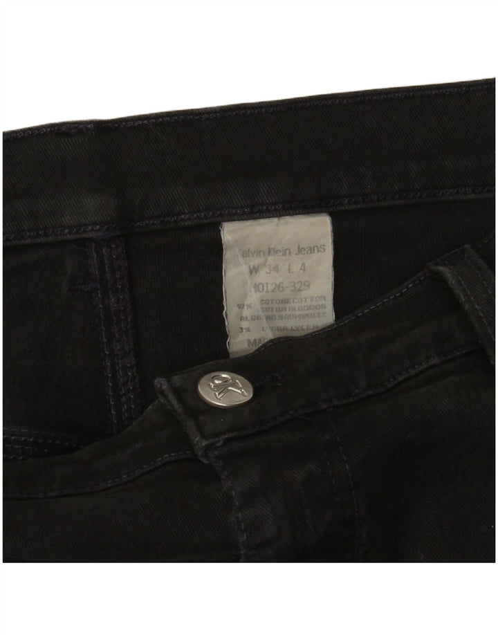 Calvin Klein Jeans Jean Droit Femme W34 L31 Coton Noir