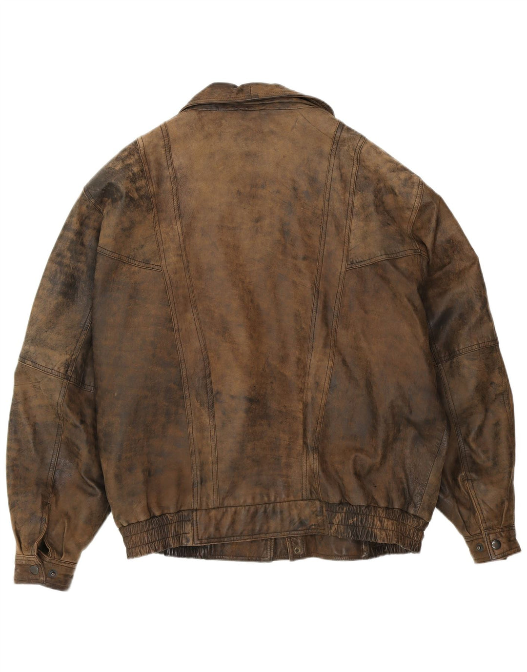 B&S Exclusive Veste en cuir bomber pour homme UK 42 XL Cuir marron