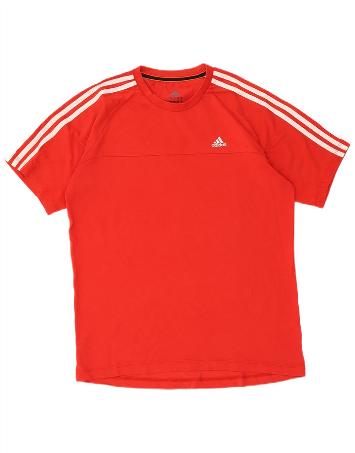 Adidas Homme Climalite T-Shirt Haut Rouge Moyen Coton