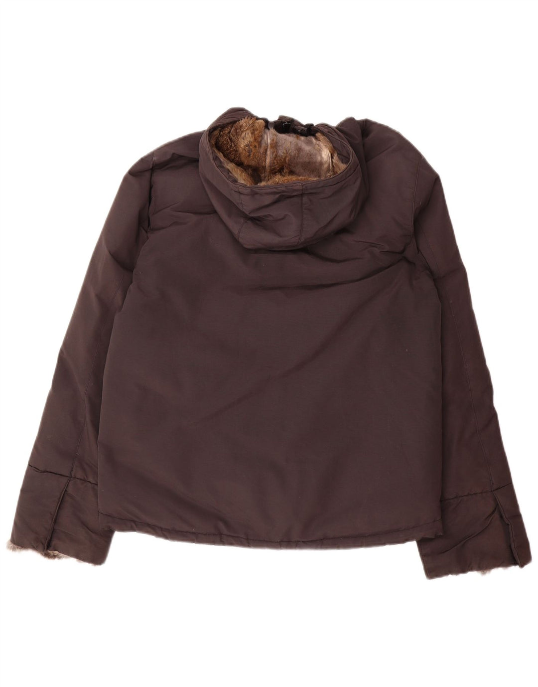 Woolrich Veste matelassée à capuche pour femme UK 16 Large Marron