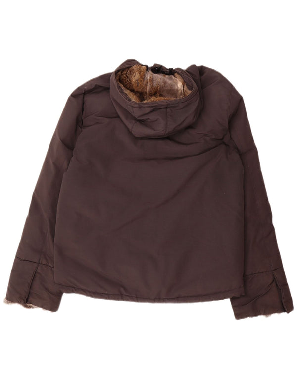 Woolrich Veste matelassée à capuche pour femme UK 16 Large Marron