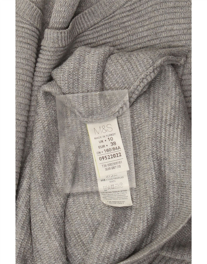 Marks & Spencer Robe pull surdimensionnée pour femme UK 10 Small Gris Viscose