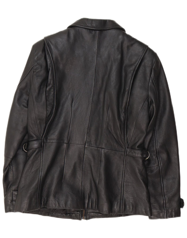 Wilsons Veste en cuir pour femme UK 10 Petit Noir Classique