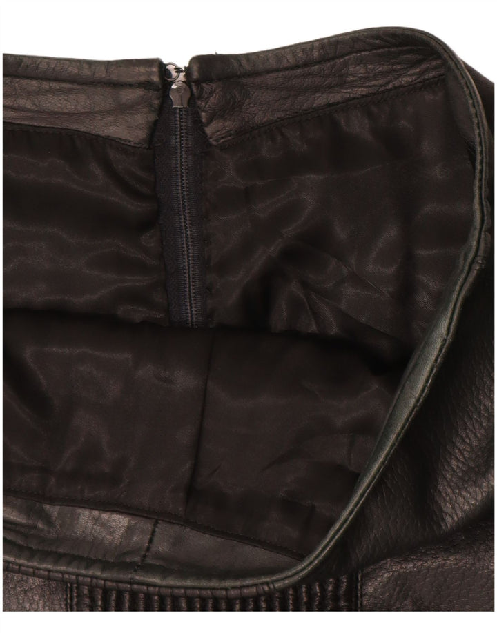 VINTAGE Jupe en cuir femme W26 Petit Noir