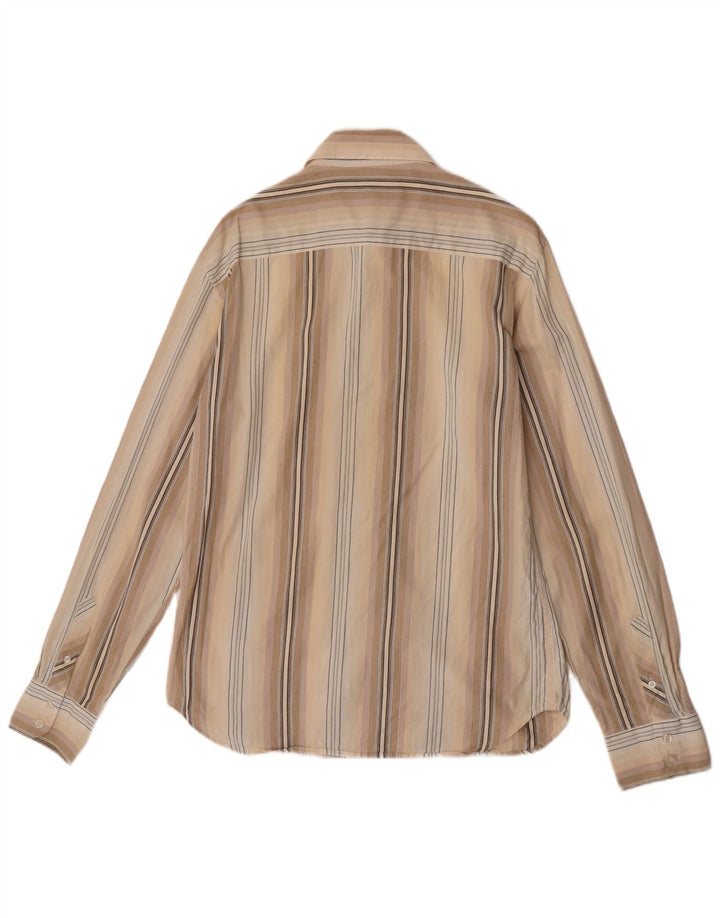 French Connection Chemise Homme Coton Rayé Beige Moyen