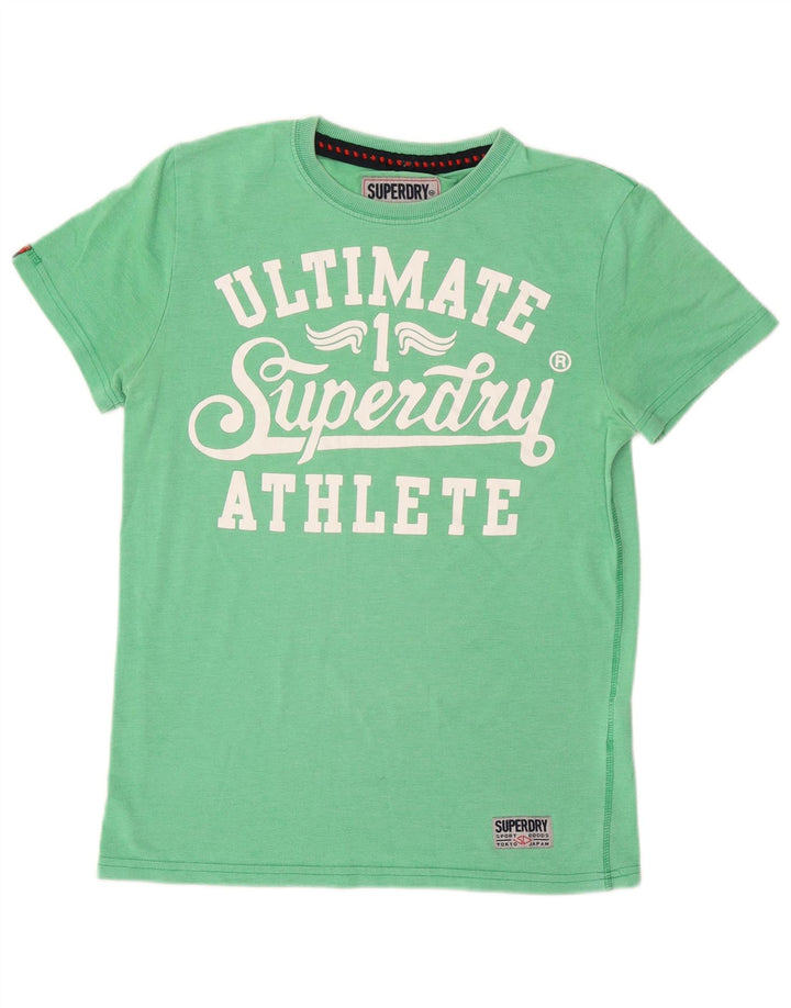 Superdry T-Shirt Graphique Homme Vert Moyen Coton