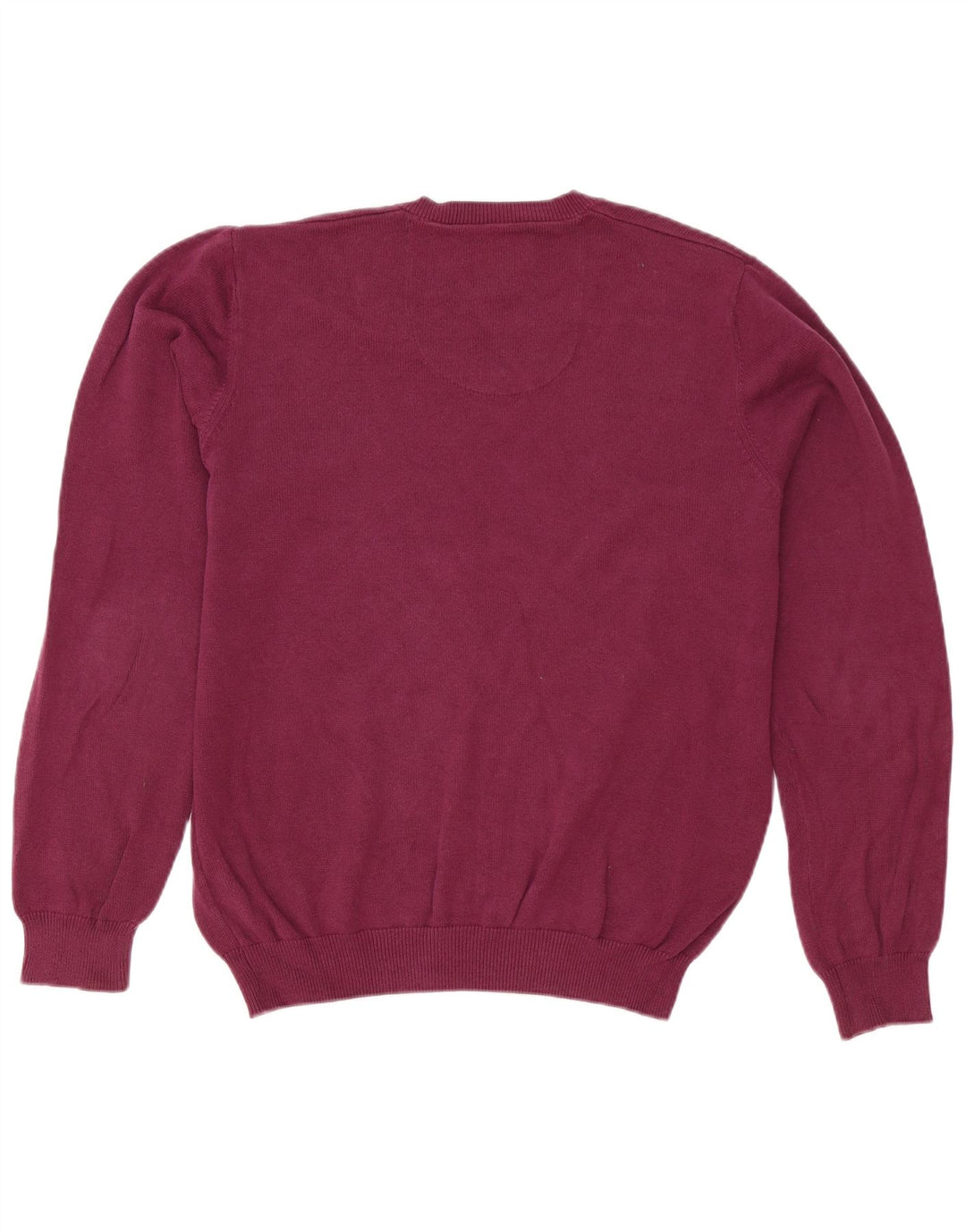 Marks & Spencer Pull coupe classique à col en V pour homme en coton violet moyen