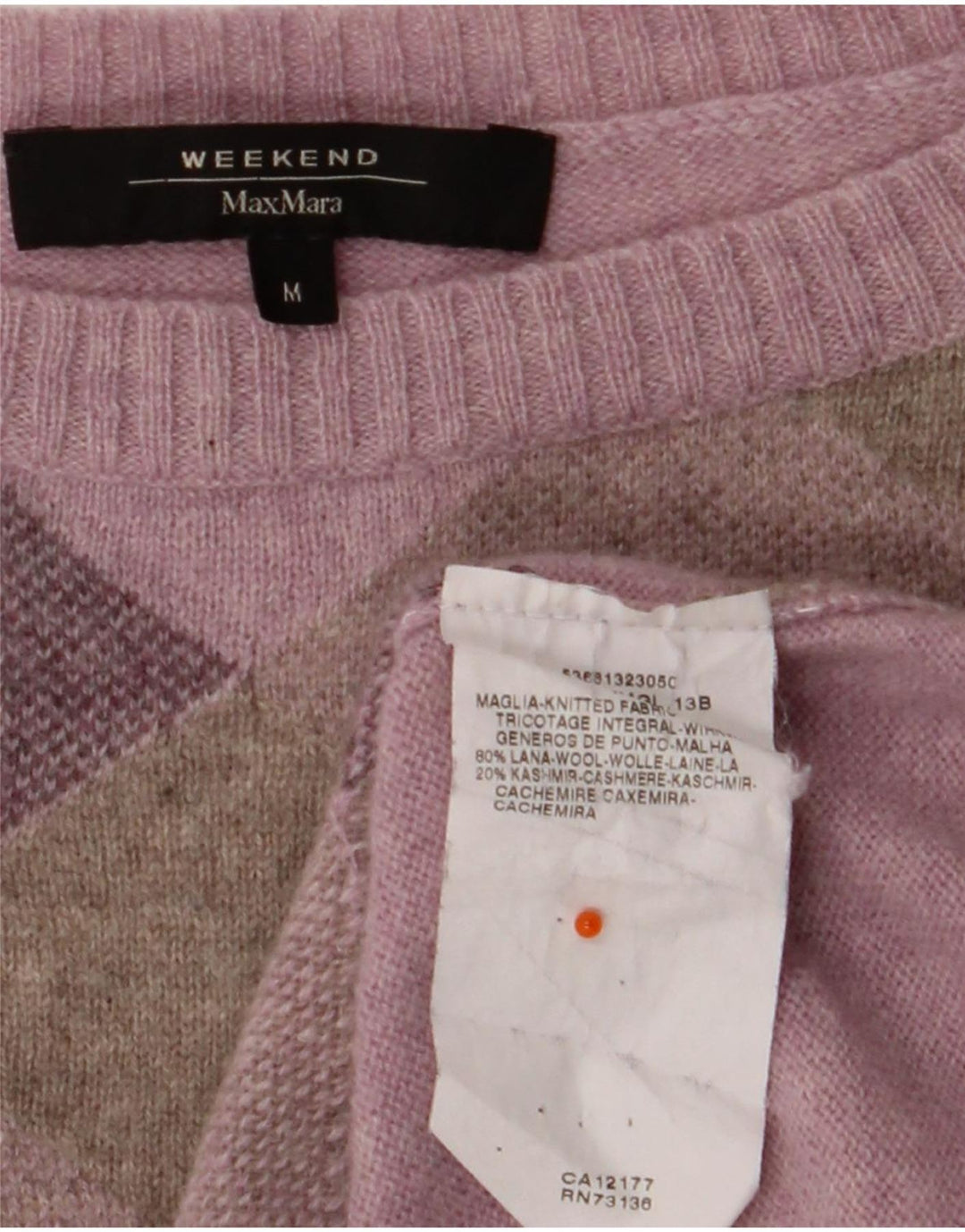 Max Mara Pull week-end à col bateau pour femme UK 12 Violet moyen à carreaux