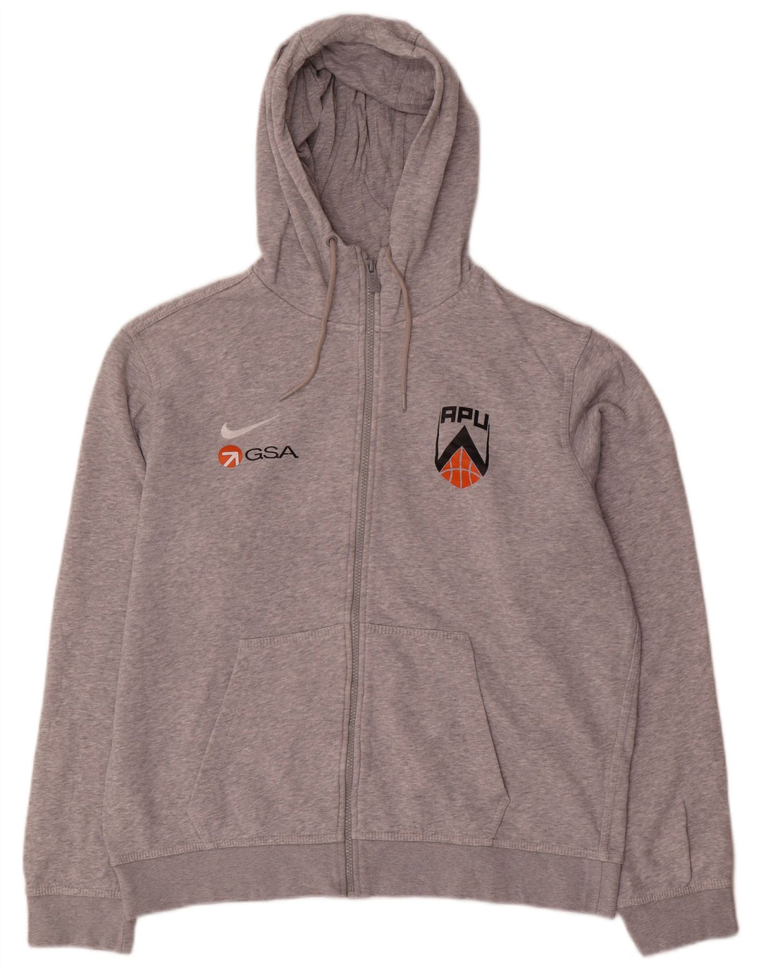 Nike Pull à capuche zippé graphique pour homme, grand gris moucheté
