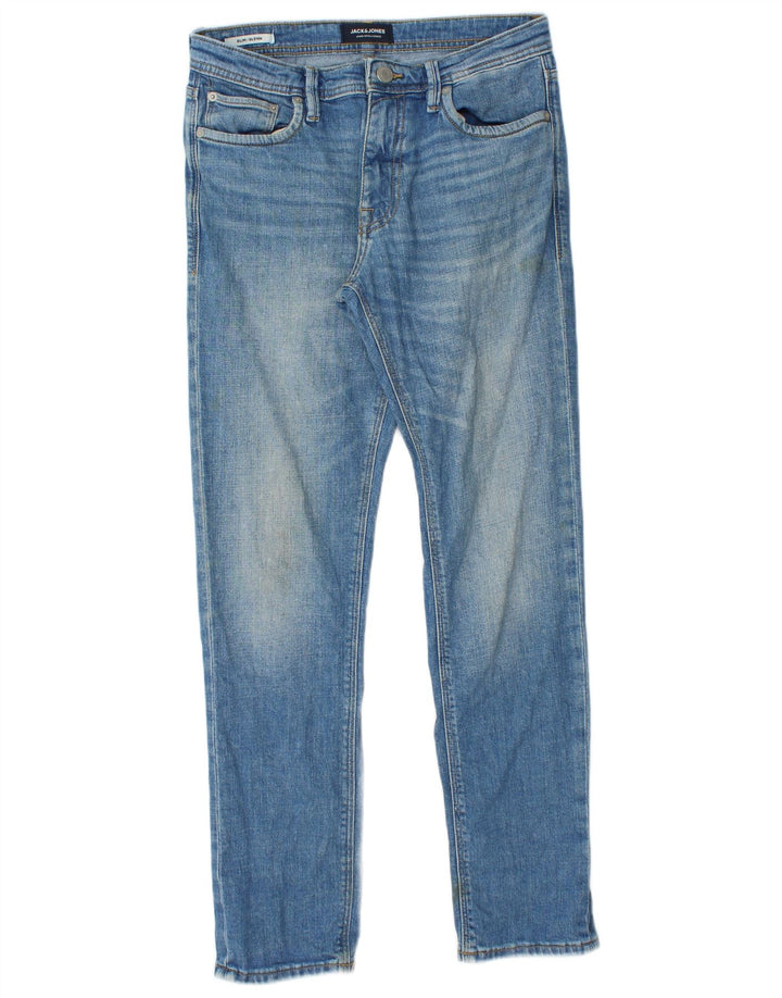 JACK & JONES Jean Slim GLENN Homme W27 L30 Bleu Coton