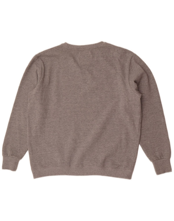 Superdry Homme Graphic Sweatshirt Jumper XL Gris Moucheté Coton
