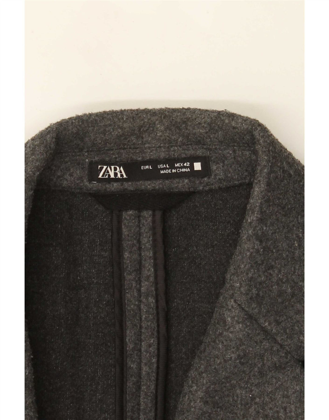 Zara Manteau Homme UK 40 Large Gris