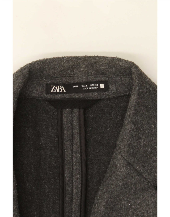 Zara Manteau Homme UK 40 Large Gris